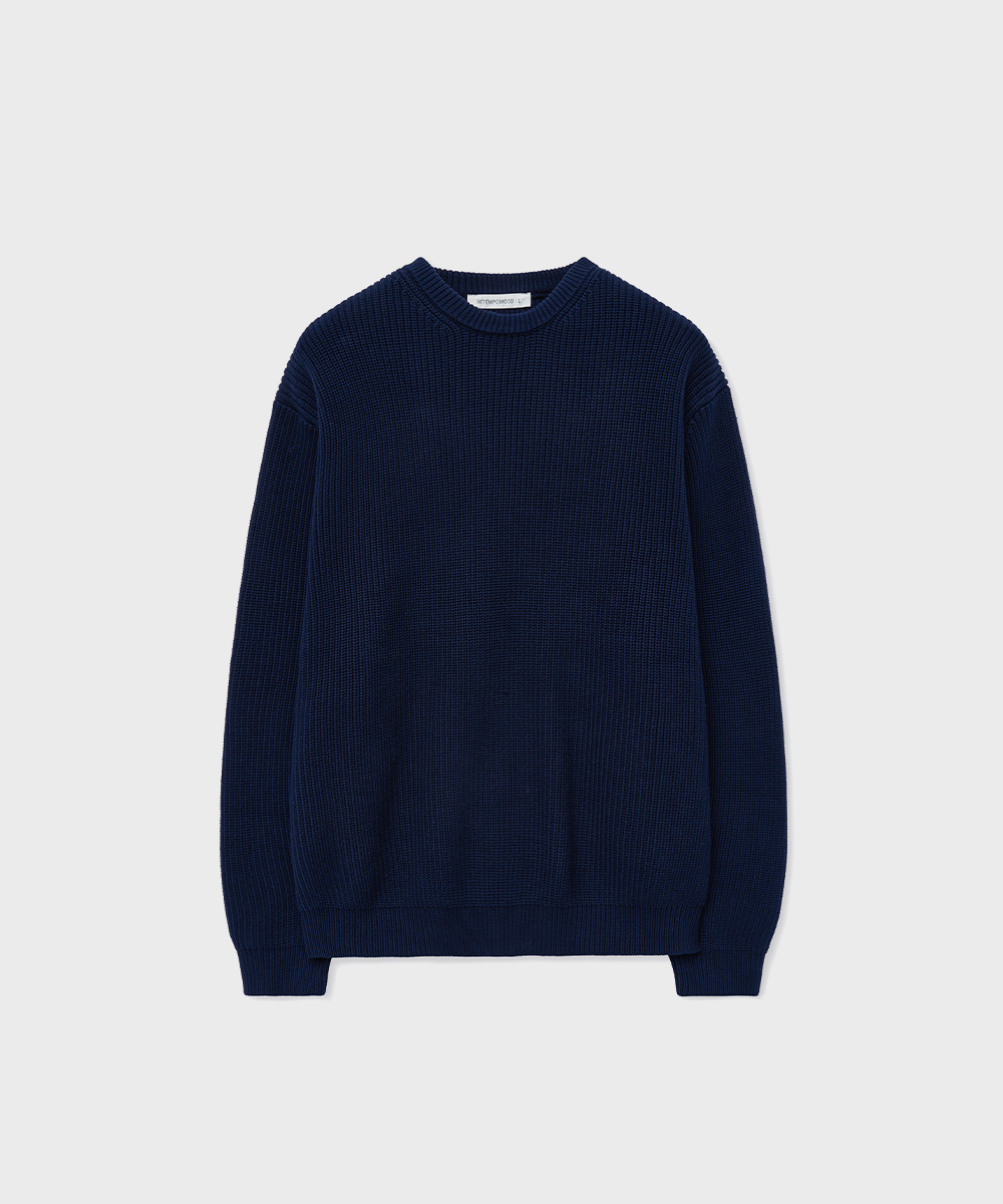 Hachi Elbow Volume Pullover_Navy