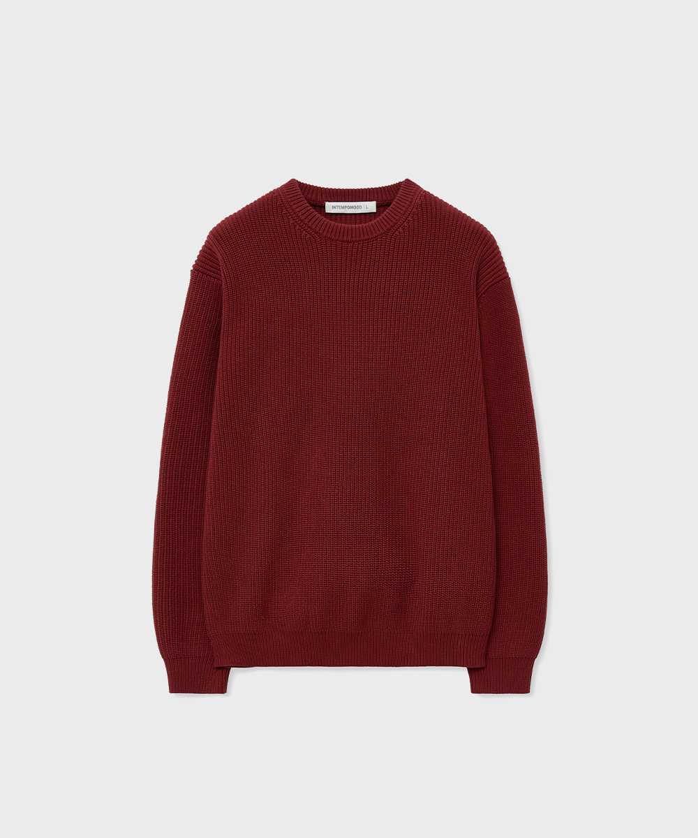 Hachi Elbow Volume Pullover_Wine