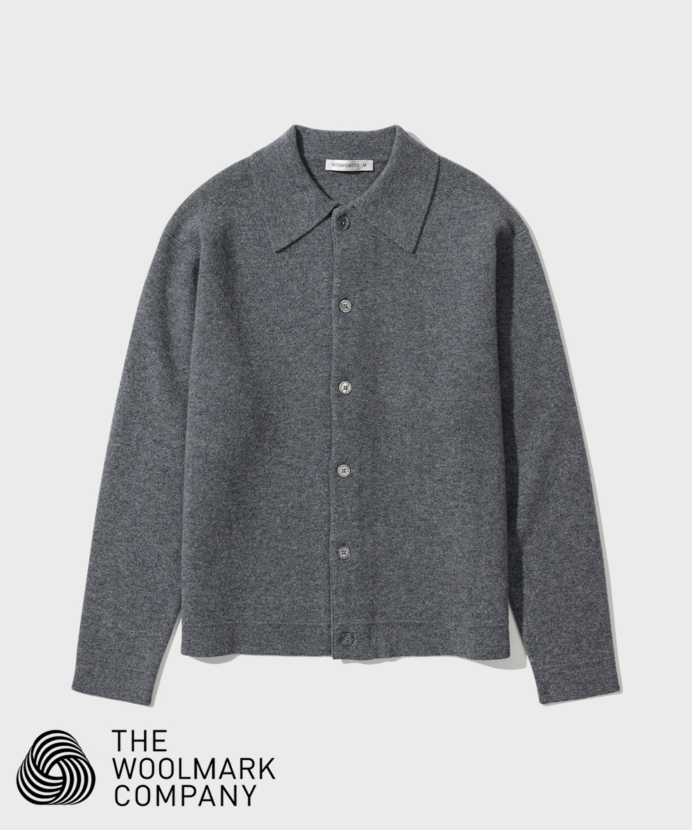 Standard Open Collar Cardigan_Gray