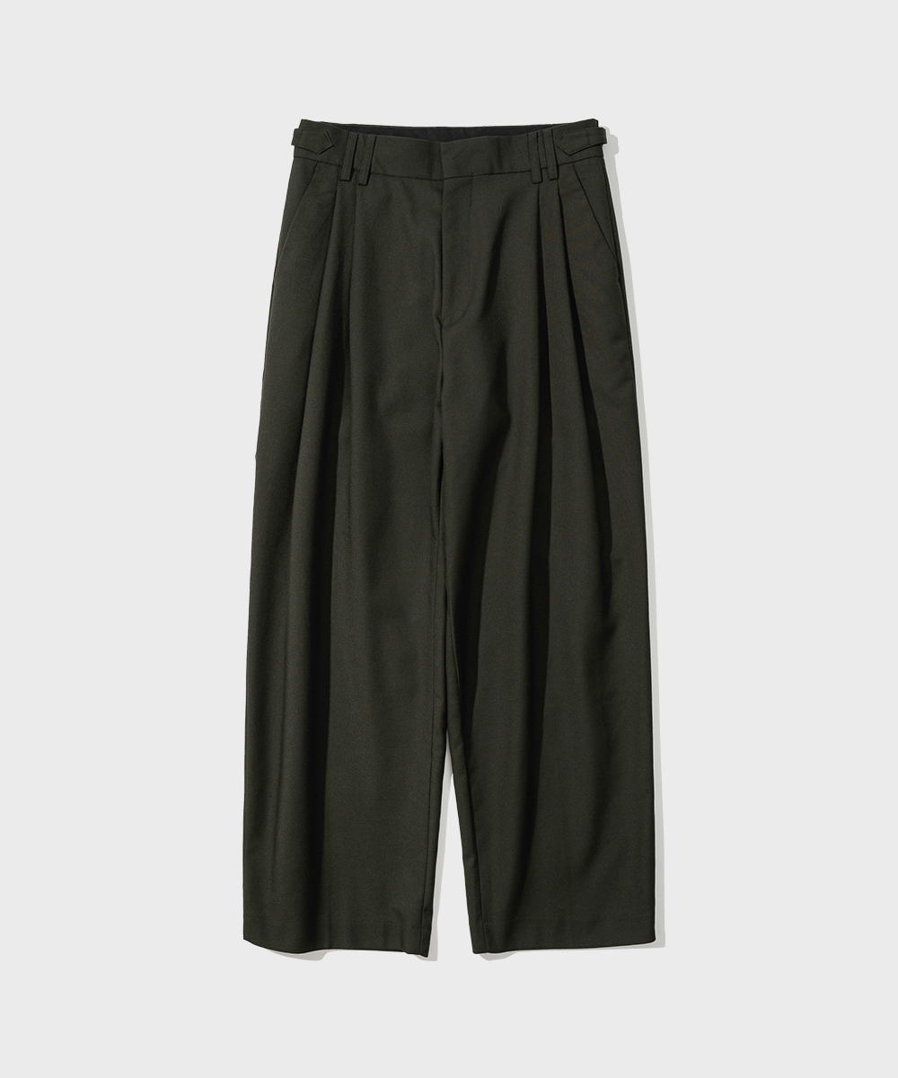 Mild Two Tuck Slacks_Khaki