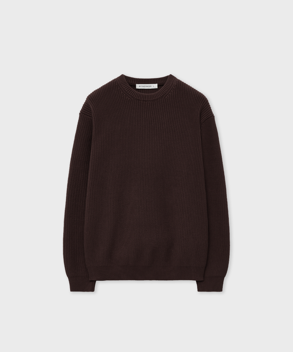 Hachi Elbow Volume Pullover_Brown