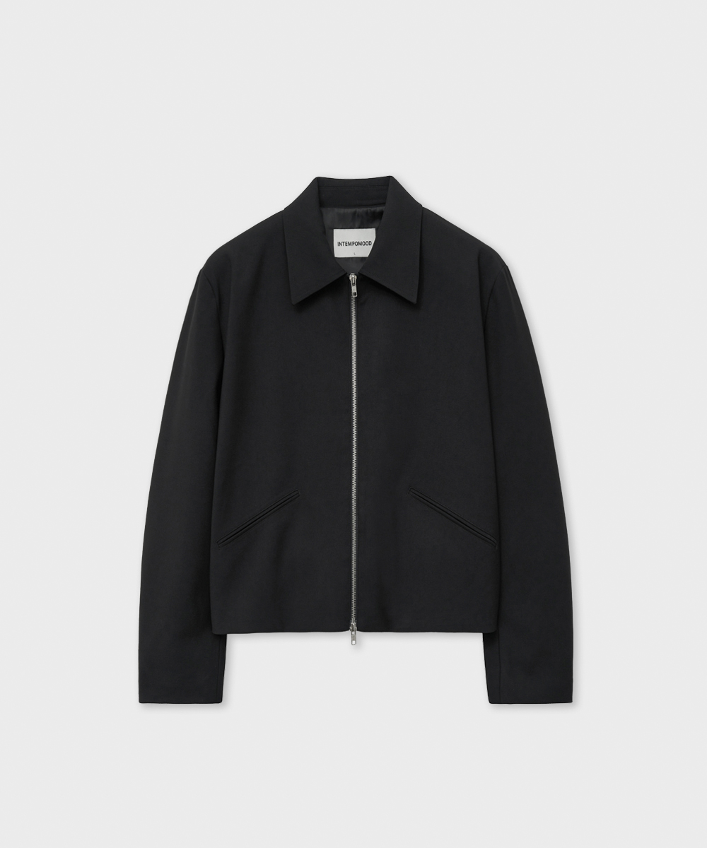 Modern Padded Shoulder Jacket_Black