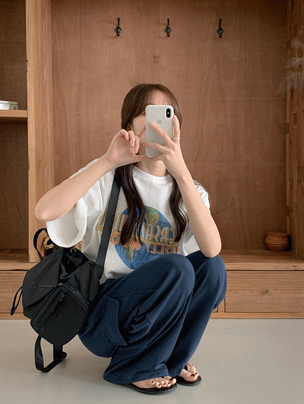할리우드 나염 오버핏 반팔 티셔츠 - t(2color)로빈유
