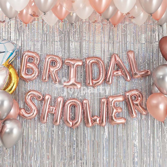 은박풍선세트 BRIDAL SHOWER 2색/브라이덜샤워 풍선 장식