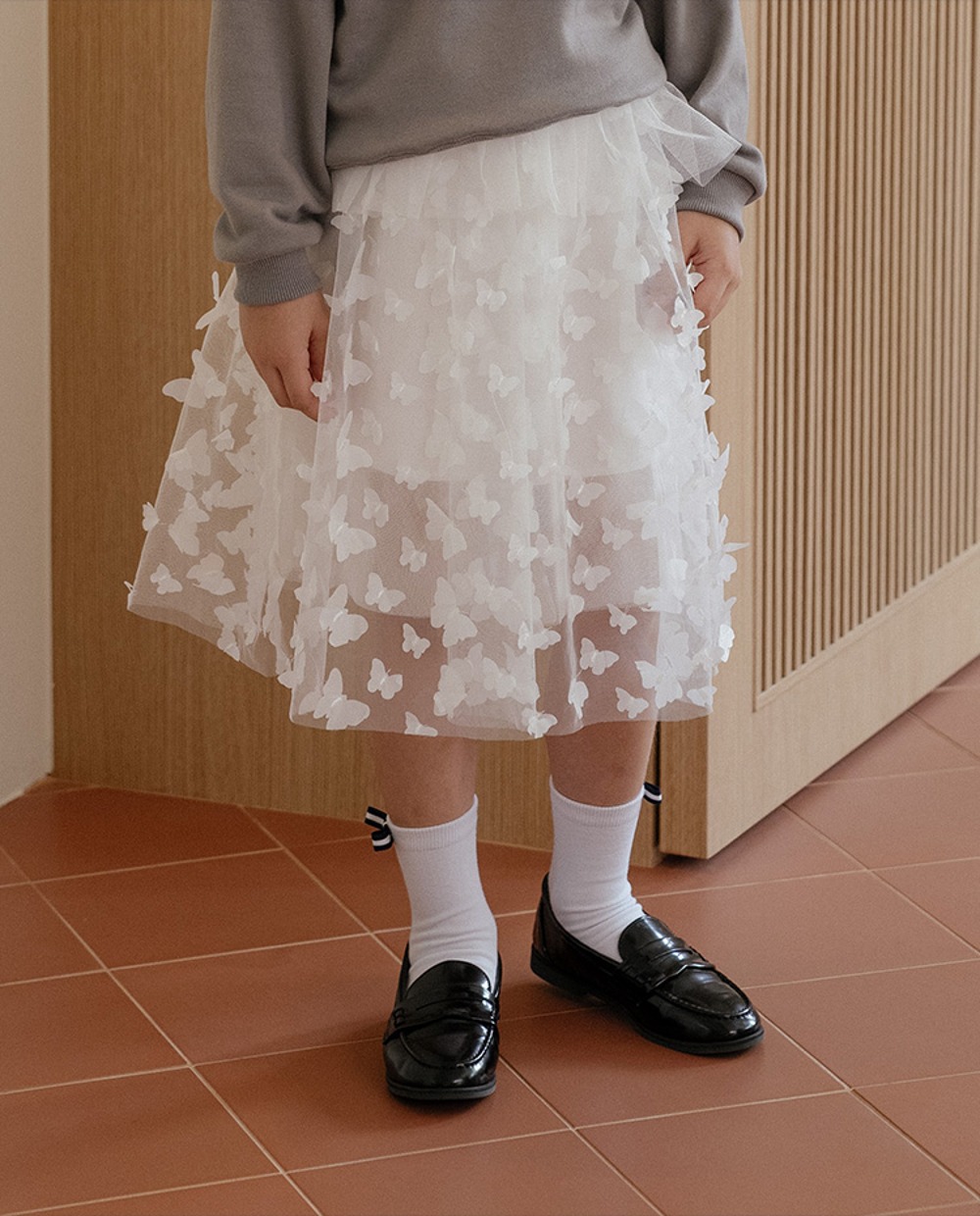 [KIDS] Orchid lace skirt
