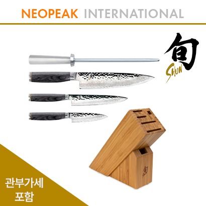 Shun 슌 Premier Grey Knife Block Set of 5