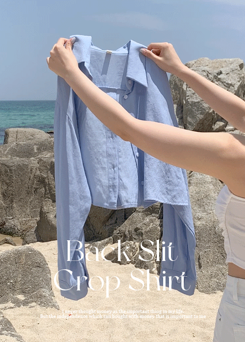 [살안타템/휴양지룩/여름신상] 백트임 크롭 셔츠 (4colors),렌느