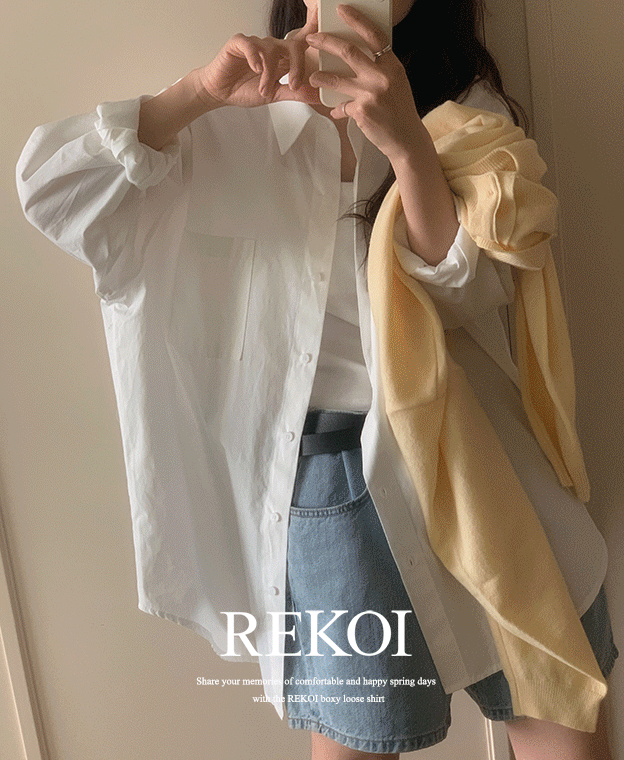 🌷BEST [REKOI MADE] 박시 루즈 코튼 셔츠 (4color)
