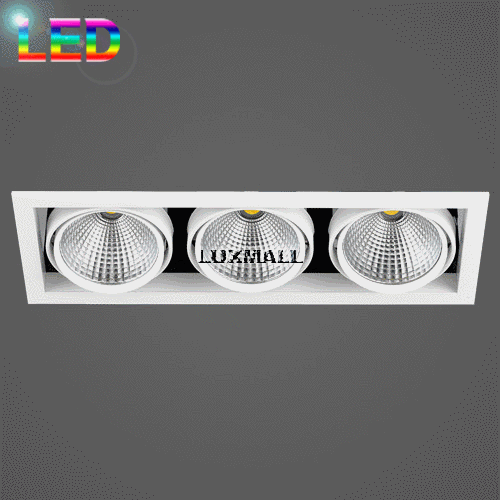 LED COB 90W 3구 매입 화이트,블랙 (160x480)