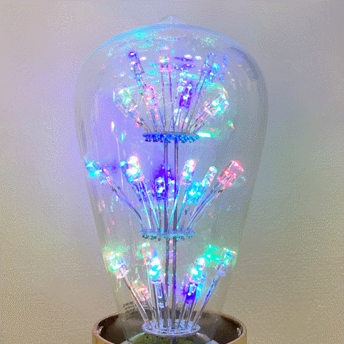 [코스모스] LONG LED 2.1W 눈꽃램프 ST64 26베이스 (삼색변환)