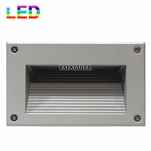 LED 6W 사각 계단매입 흑색, 그레이 (150x90)
