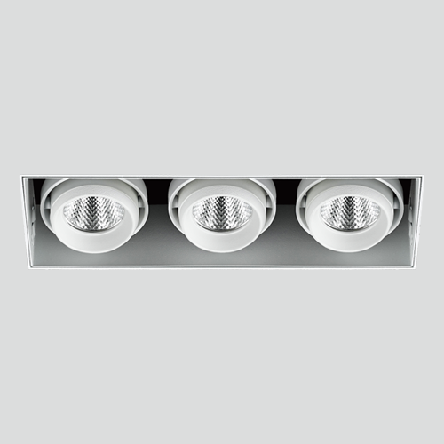 LED COB 멀티 라인 트림리스 사각 3구 매입 소 백색,검정 (타공:265x95)