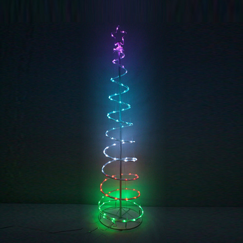 LED 크리스마스 트리나무장식 스파이럴 USB 연결 리모컨 색상변환 크리스마스 조명