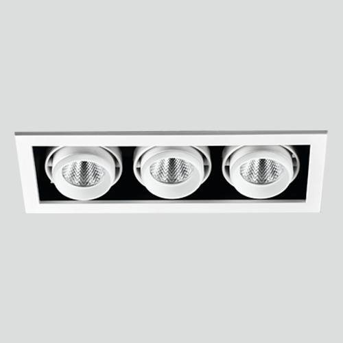 LED COB 멀티 라인 사각 3구 매입 소 백색,흑색 265*95