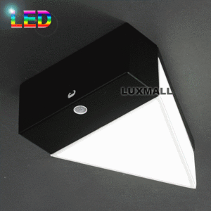 LED 센서등 직부등 검정 240형 물결, 삼각