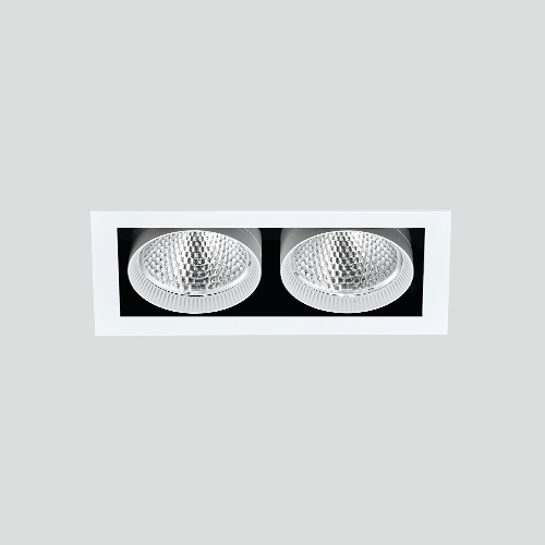 LED COB 멀티네오 사각 2등 매입 백색,흑색 (타공:275x145)