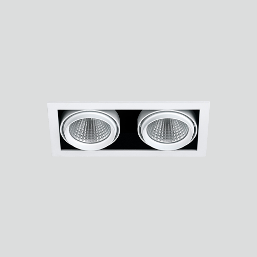 LED COB 멀티 라인 사각 2구 매입 중 백색,흑색 260*130