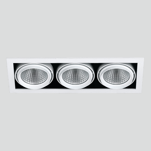 LED COB 멀티 라인 사각 3구 매입 중 백색,흑색 390*130