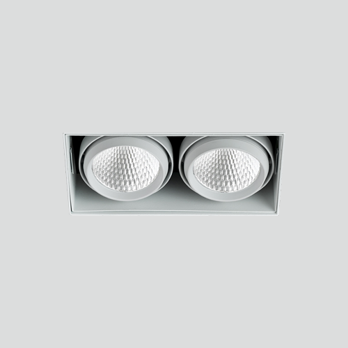 LED COB 멀티 라인 트림리스 사각 2구 매입 중 백색,검정 (타공:225x120)