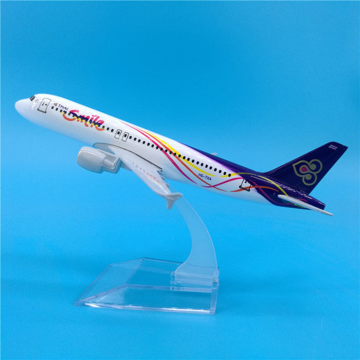 16cm 미소 타이항공 A320 메탈 항공기 모형 타이항공 선물세트 컬렉션 Thai Smile