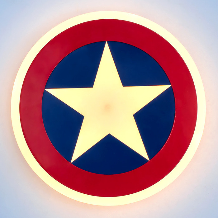 어린이방 꾸미기 아이방 전등 조명 LED 벽등 시계 어벤져스 캡틴아메리카