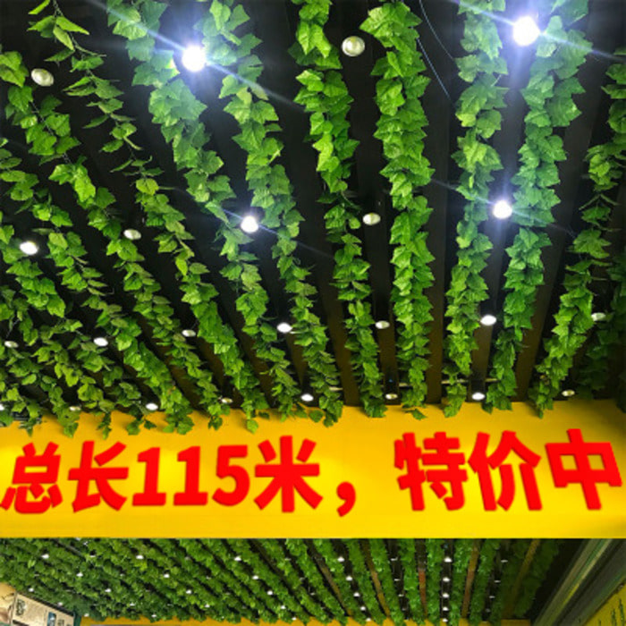 조화 천장 인테리어 벽 녹색식물 꽃 나뭇잎 포도잎 장식