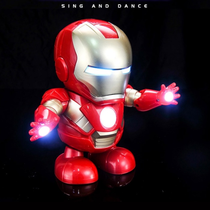LED 춤추는 아이언맨 피규어 댄싱 로봇