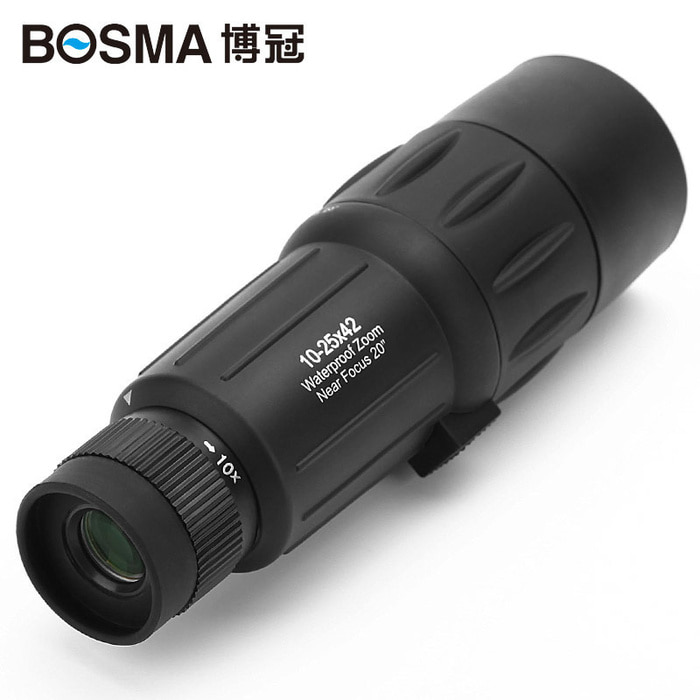 Bosma Monoculars Alice 10-25x42 고출력 HD 줌 방수 저조도 야간 투시경 연결 휴대 전화 카메라