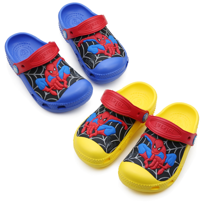 아동용 유아용 어린이 스파이더맨 샌들 슬리퍼 실내화 크록스 물놀이신발
