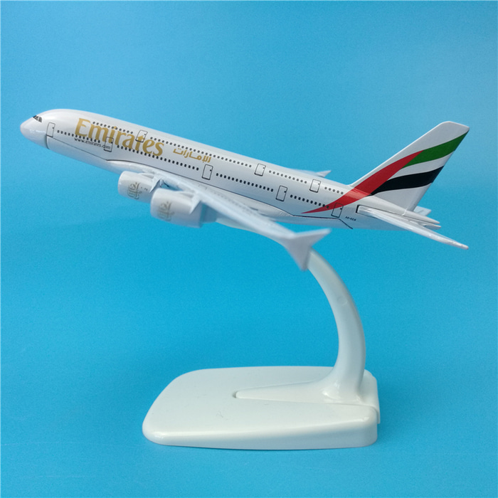 16cm 에미레이트 항공 A380 메탈 소재의 항공기 모형 제작 소품 바디 베이스 로고