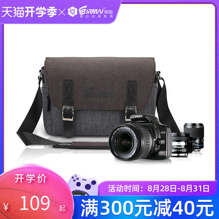 Ruima 캐논 카메라 가방 SLR 마이크로 싱글 라이너 가방 휴대용 귀여운 어깨 남성과 여성 캐주얼 디지털 사진 배낭