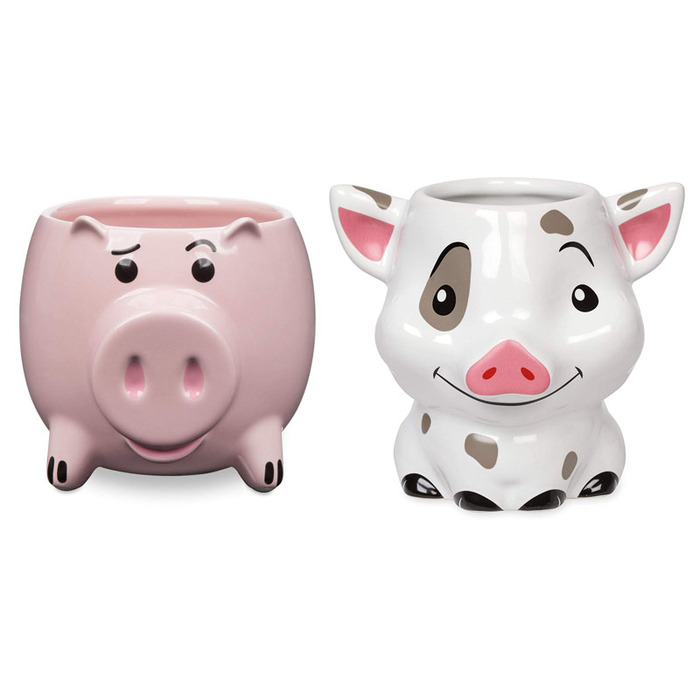 새로운 작은 분홍색 돼지 흰색 돼지 세라믹 컵 귀여운 동물 머그잔 물 컵 커피 컵 친구를위한