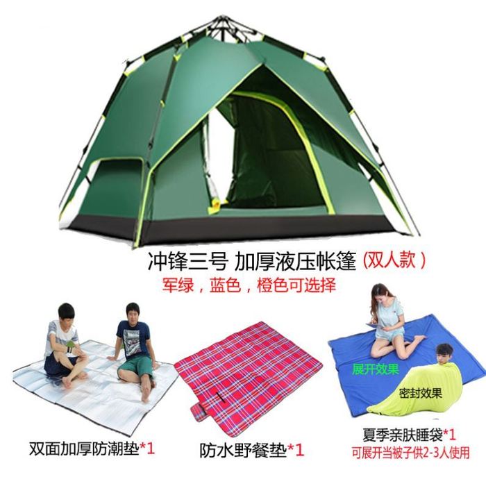 2 베드룸 텐트 야외 2 베드룸 및 1 개의 거실 3-5-6-8-12 명 야외 캠핑 더블 레이어 두꺼운 폭풍우 텐트