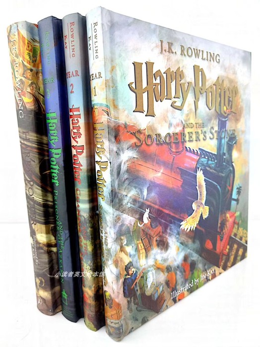 영어 Harry Potter Harry Potter Hardcover Painted Edition 4 Volumes Free Audio