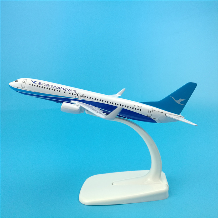 16cm 샤항공 B737-800 시뮬레이션 정적금속 항공기 모형 전시물 샤먼 항공 기념품 소장