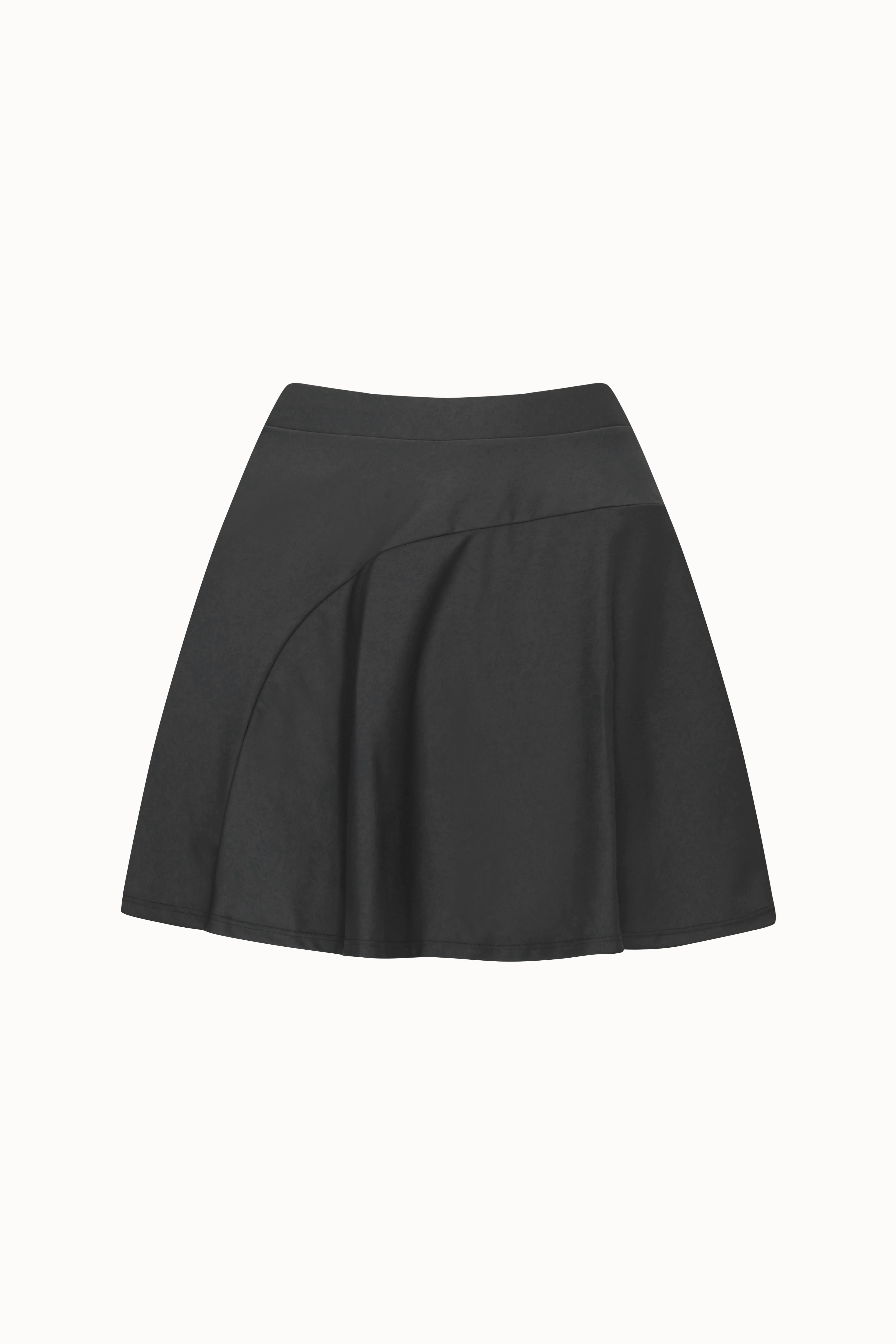 Cutting Line Flare Skirt[LMBDSW233]-Charcoal
