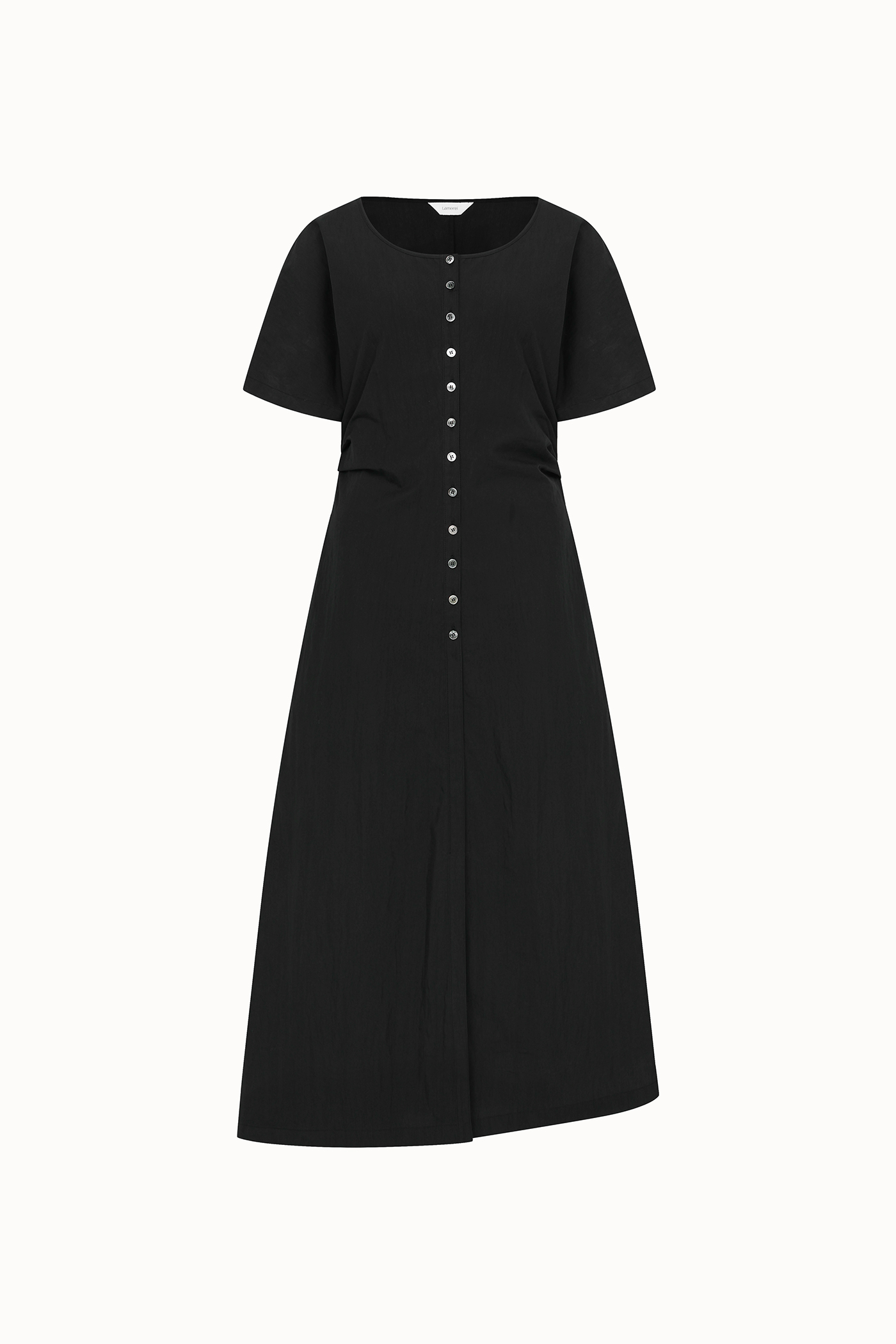 Unbalance Button Dress[LMBDSUDR804]-Black