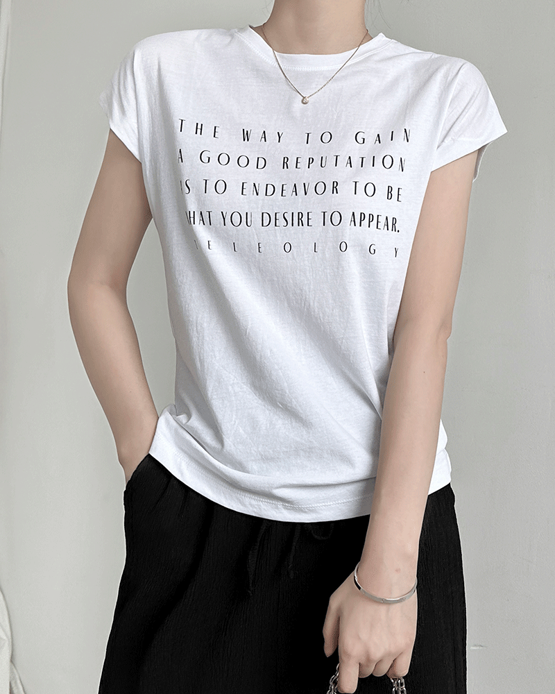 누보 숏 슬리브 티셔츠