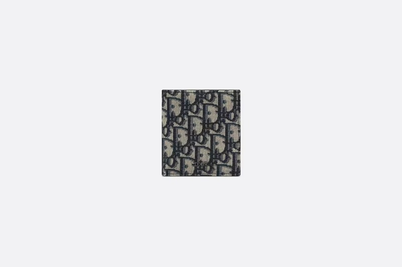 디올 컴팩트 버티컬 지갑베이지 &amp; 블랙 Dior Oblique 자카드 2ESBC072YSE_H27E