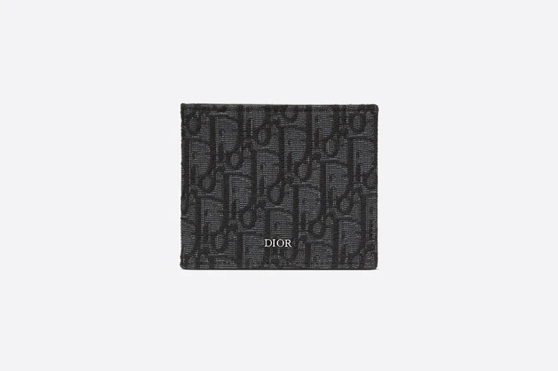 디올 지갑 블랙 Dior Oblique 자카드 2OBBH027YSE_H03E