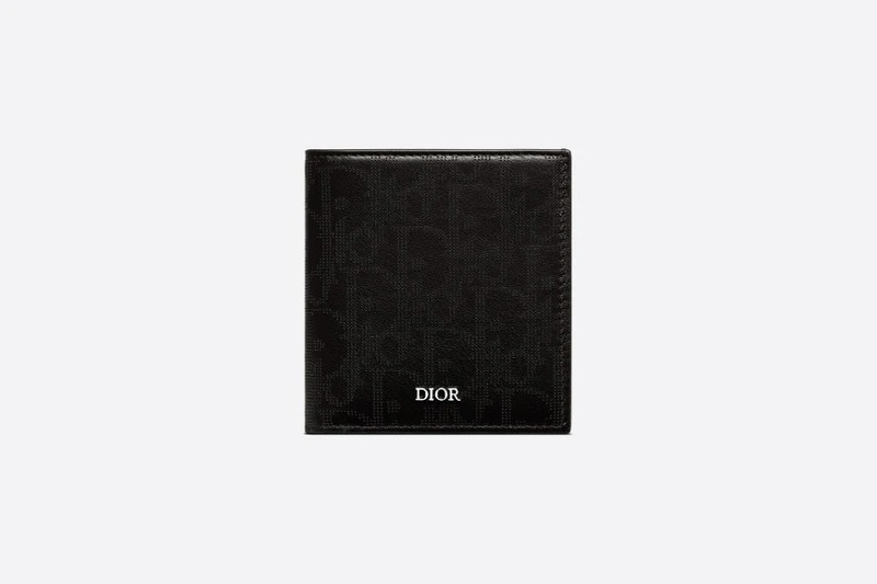 디올 버티컬 지갑 블랙 Dior Oblique Galaxy 가죽  2ESBH072VPD_H03E