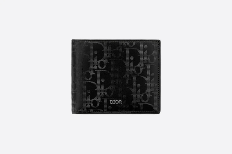 디올 컴팩트 지갑 블랙 Dior Oblique Galaxy 가죽 2ESBC027VPD_H03E