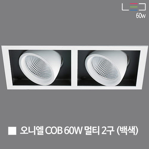 [LED 60W] 오니엘 COB 멀티 2구 (백색)