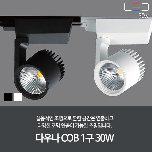 [LED 30W] 다우나 COB 1구 (흑색/백색)