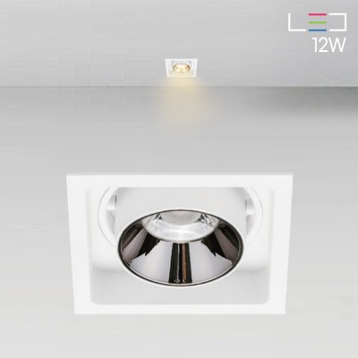 [LED 12W] 버윅90 사각 회전 매입등 (사각타공:90x90mm)