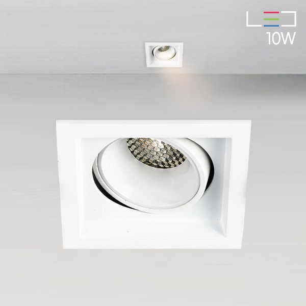 [LED 10W] 3인치 카멜 사각 매입등 (타공:76mm)