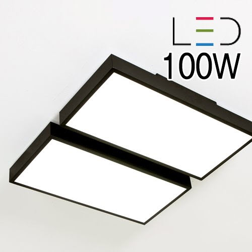 [LED 100W] 직사각 거실 직부