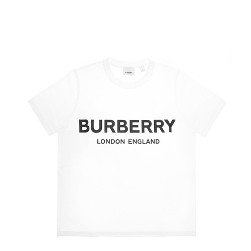 [버버리]20SS 8008894 화이트 로고 프린트 코튼 여성 반팔 티셔츠
