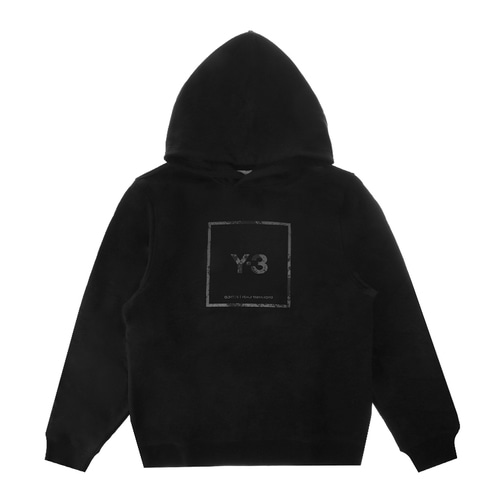 [와이쓰리]21SS GV6056 BLACK 블랙 Y-3 스퀘어 로고 남성 후드 스웨트셔츠