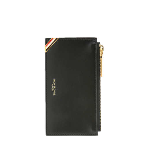 [톰브라운]21FW MAW246A 06549 001 블랙 코너 에나멜 삼선 지퍼 카드지갑